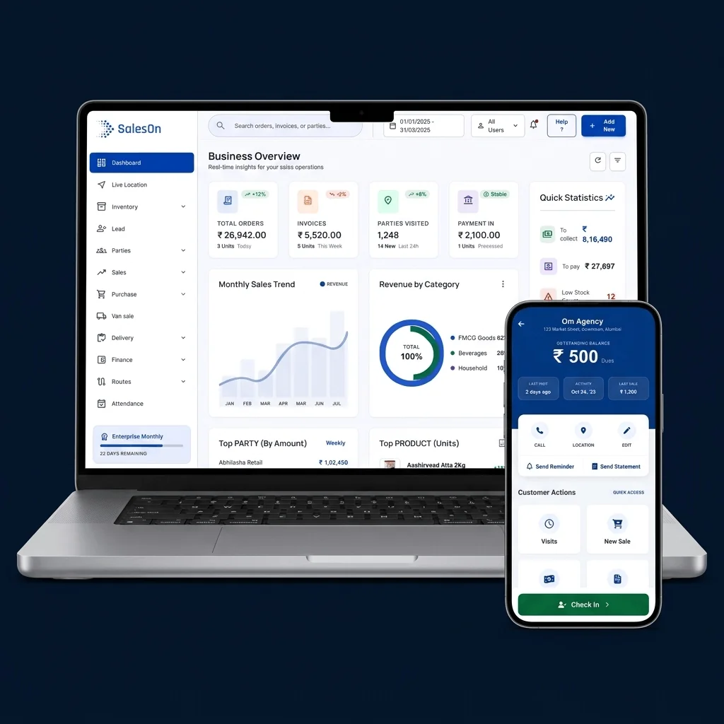web and mobile dashboard screens